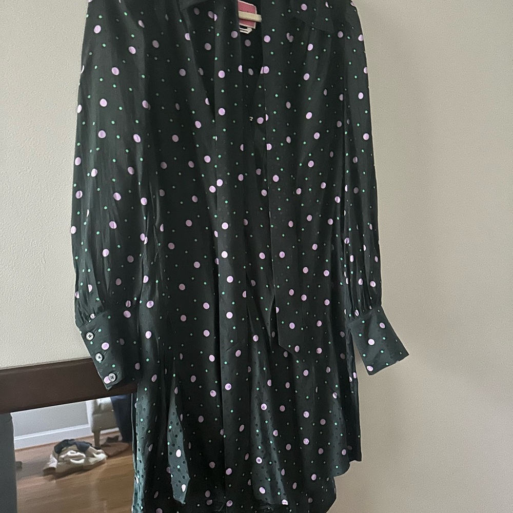 Kate Spade Green Polka Dot Dress Small - Picture 2 of 5